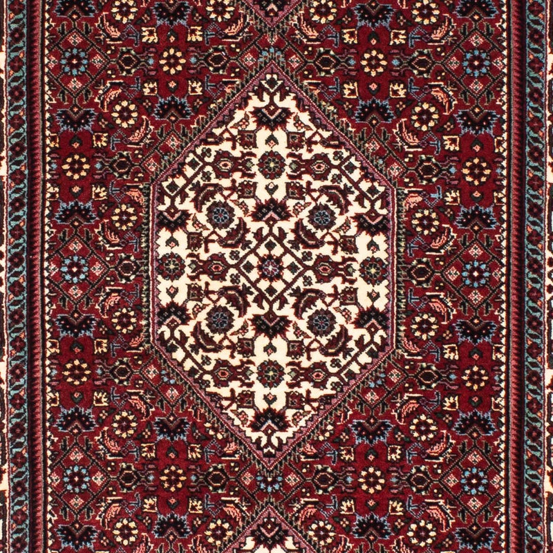 Alfombra de pasillo Alfombra persa - Bidjar - 210 x 73 cm - rojo oscuro
