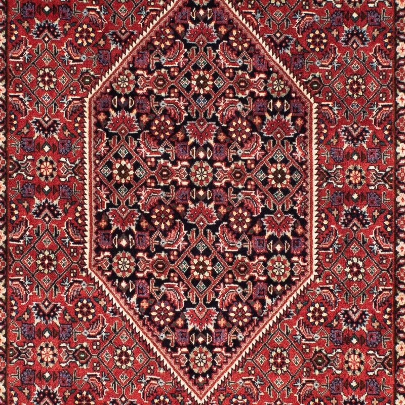Alfombra de pasillo Alfombra persa - Bidjar - 200 x 74 cm - rojo oscuro