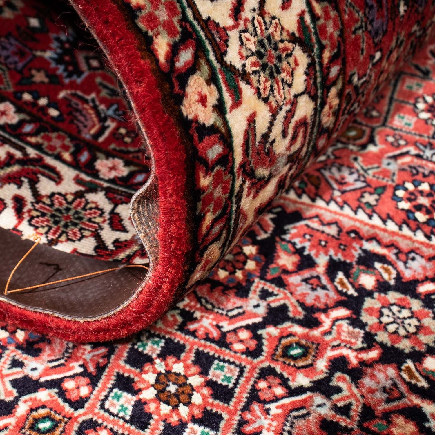 Alfombra de pasillo Alfombra persa - Bidjar - 200 x 74 cm - rojo oscuro