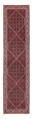 Alfombra de pasillo Alfombra persa - Bidjar - 350 x 83 cm - rojo oscuro