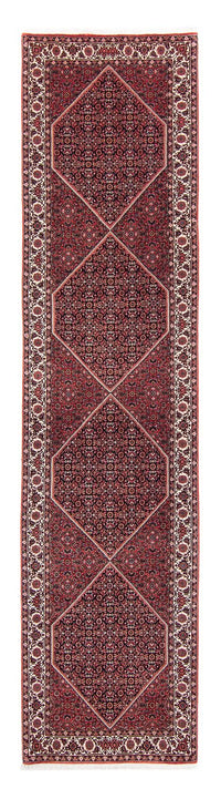 Alfombra de pasillo Alfombra persa - Bidjar - 350 x 83 cm - rojo oscuro