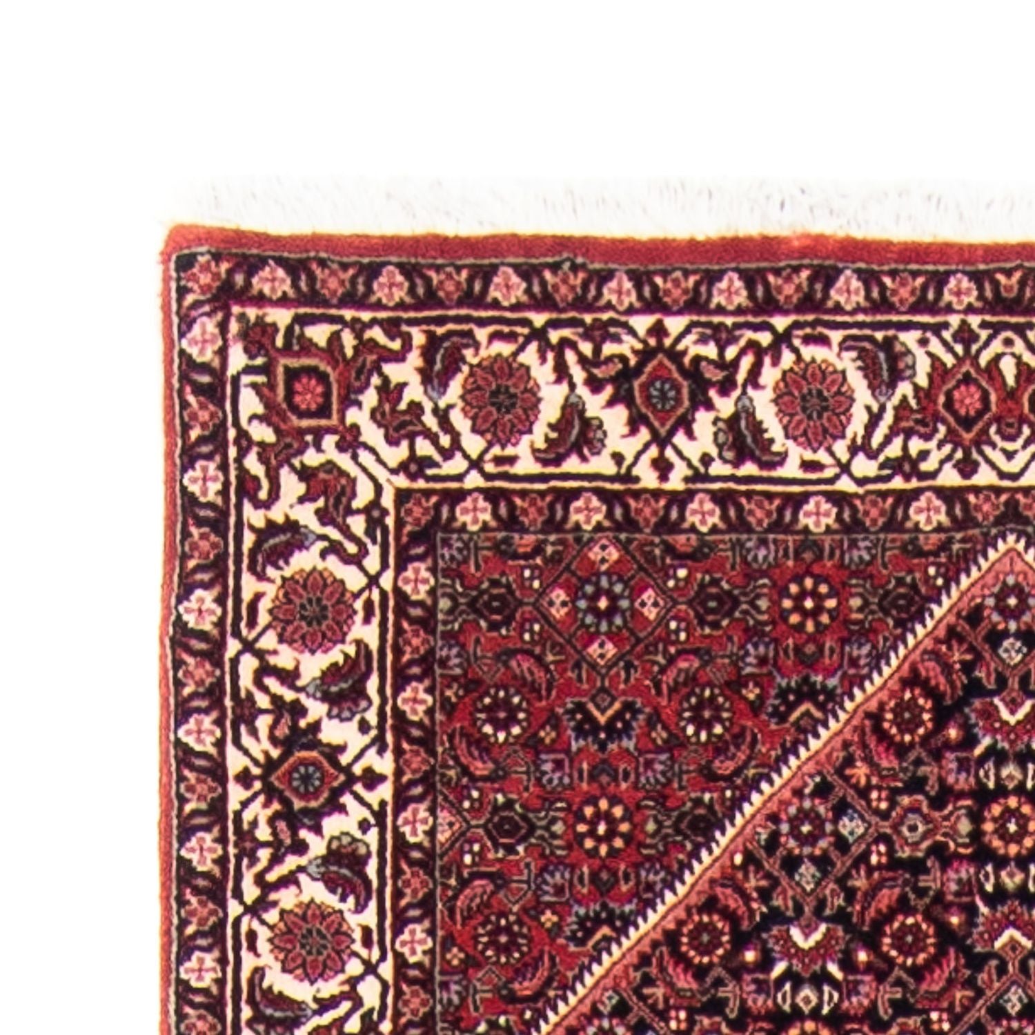 Alfombra de pasillo Alfombra persa - Bidjar - 350 x 83 cm - rojo oscuro