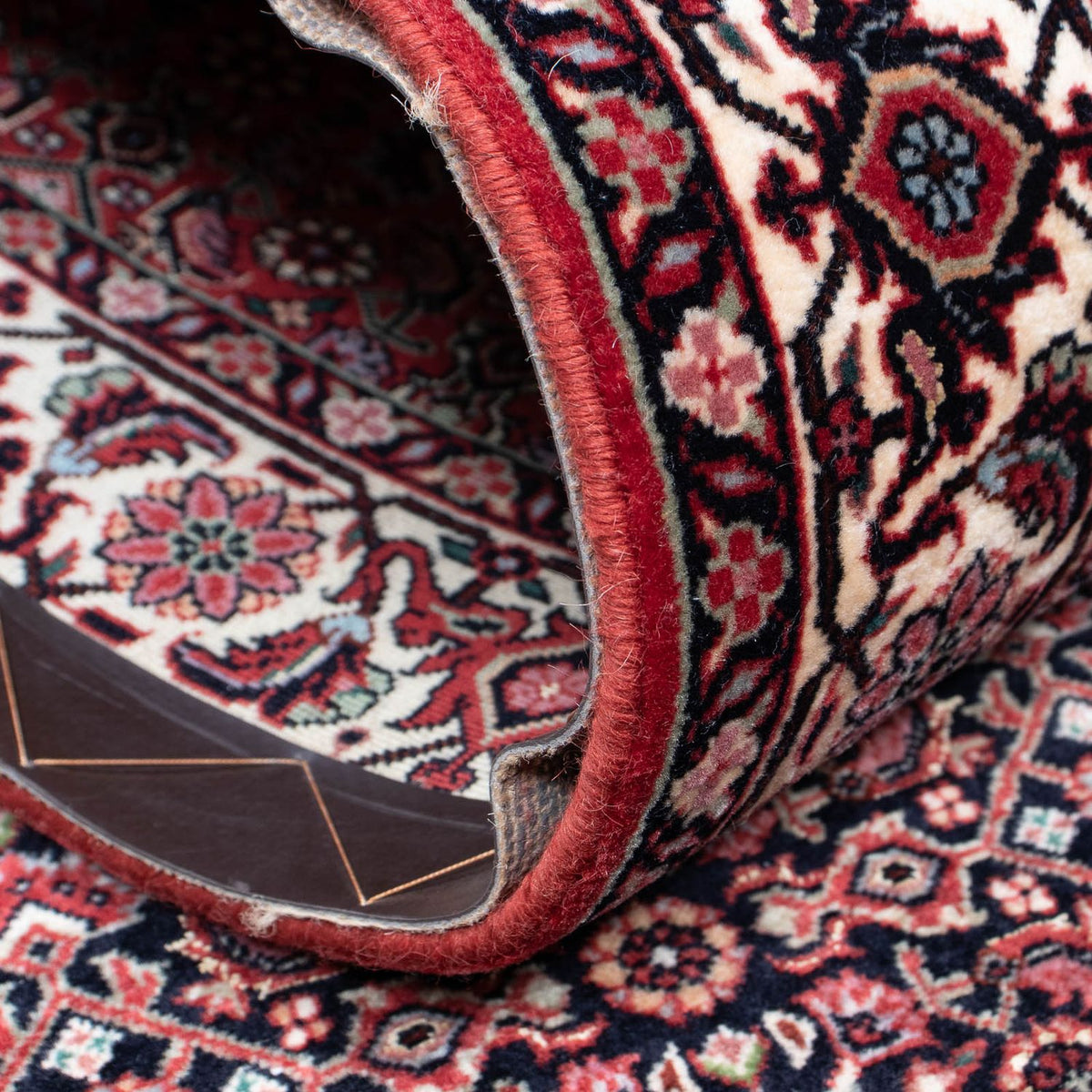 Alfombra de pasillo Alfombra persa - Bidjar - 350 x 83 cm - rojo oscuro