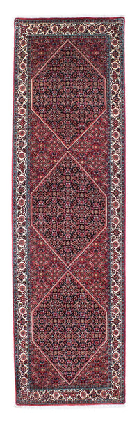 Alfombra de pasillo Alfombra persa - Bidjar - 291 x 84 cm - rojo oscuro