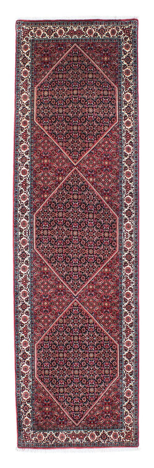 Alfombra de pasillo Alfombra persa - Bidjar - 291 x 84 cm - rojo oscuro