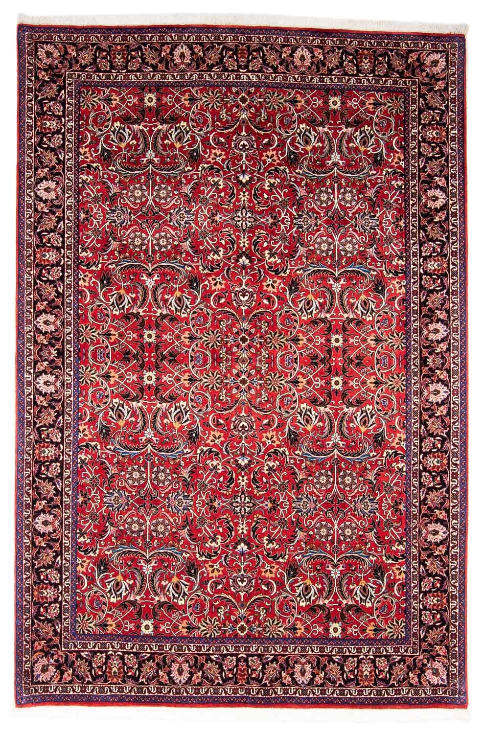 Alfombra persa - Bidjar - 242 x 175 cm - rojo oscuro