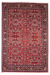 Alfombra persa - Bidjar - 242 x 175 cm - rojo oscuro