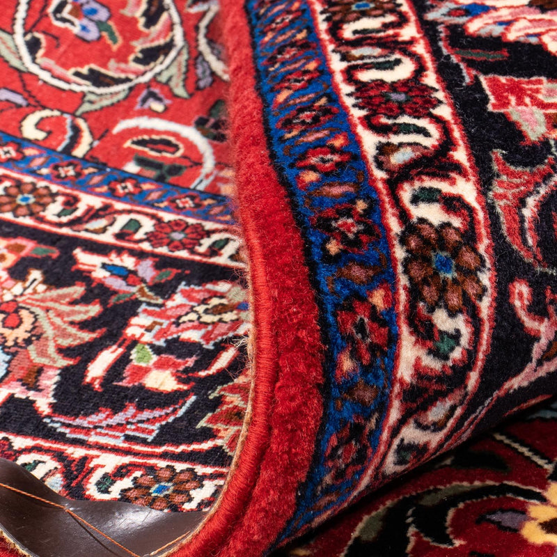 Alfombra persa - Bidjar - 242 x 175 cm - rojo oscuro