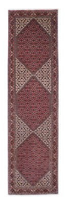 Alfombra de pasillo Alfombra persa - Bidjar - 317 x 88 cm - rojo claro