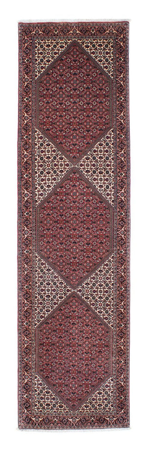 Alfombra de pasillo Alfombra persa - Bidjar - 317 x 88 cm - rojo claro
