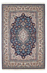Alfombra Persa - Isfahan - Prima - 226 x 149 cm - azul oscuro