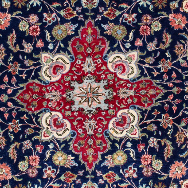 Alfombra persa - Ghom - 215 x 139 cm - azul oscuro