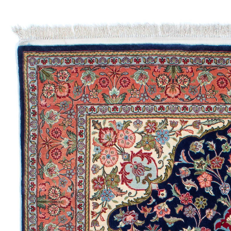 Alfombra persa - Ghom - 215 x 139 cm - azul oscuro