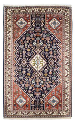 Alfombra Gabbeh - Persa Kashkuli - 250 x 152 cm - azul oscuro