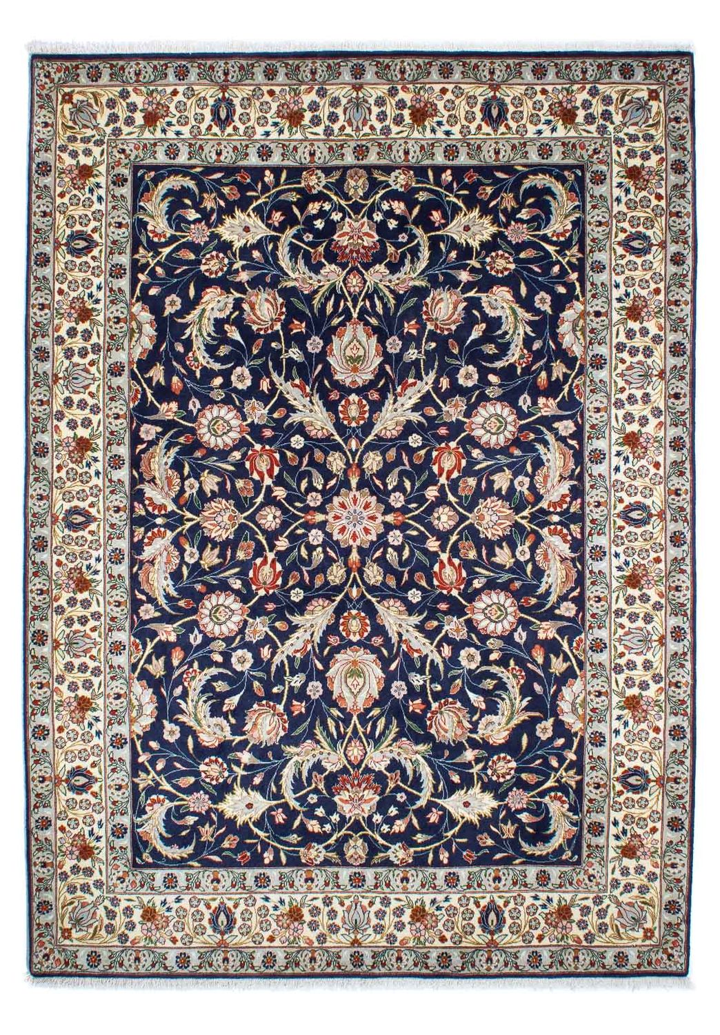 Alfombra Gabbeh - Persa Kashkuli - 248 x 177 cm - azul oscuro