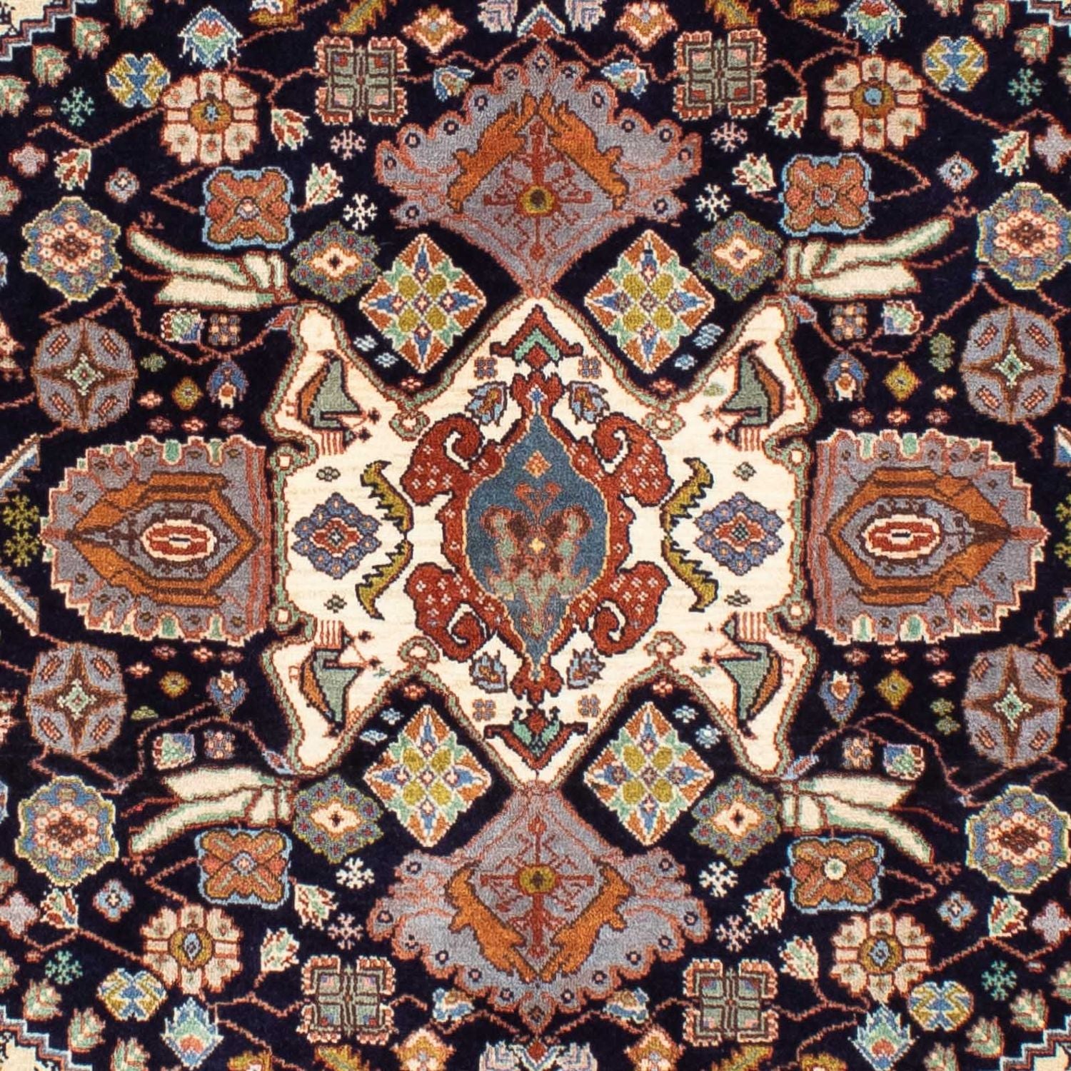 Alfombra Gabbeh - Persa Kashkuli - 180 x 145 cm - azul oscuro