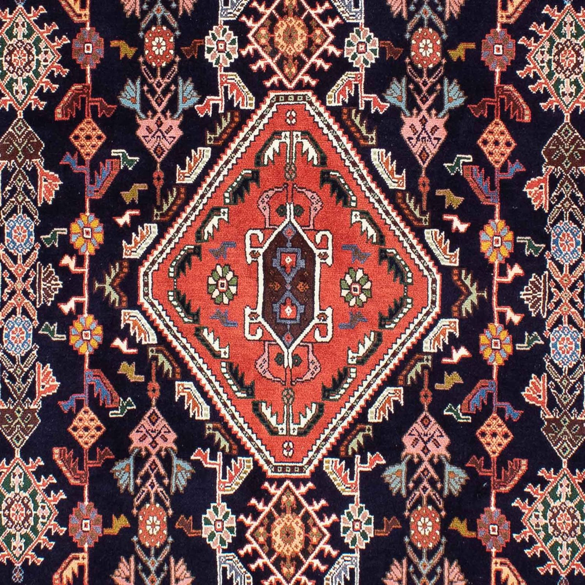 Alfombra Gabbeh - Persa Kashkuli - 245 x 172 cm - azul oscuro