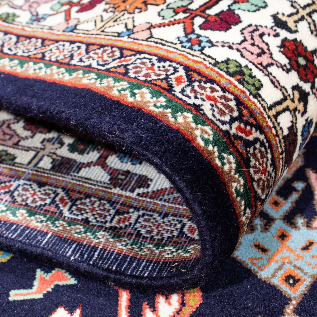 Alfombra Gabbeh - Persa Kashkuli - 245 x 172 cm - azul oscuro