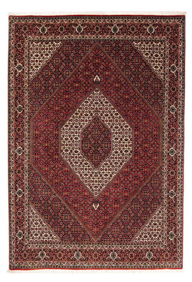 Alfombra persa - Bidjar - 251 x 176 cm - rojo oscuro