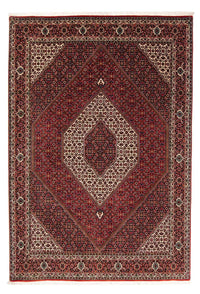 Alfombra persa - Bidjar - 251 x 176 cm - rojo oscuro