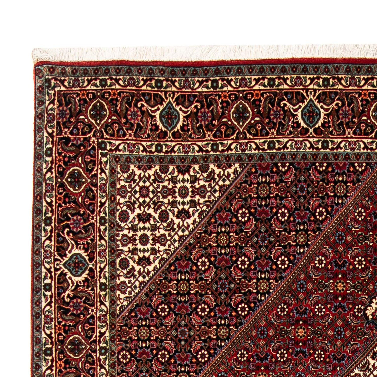 Alfombra persa - Bidjar - 251 x 176 cm - rojo oscuro