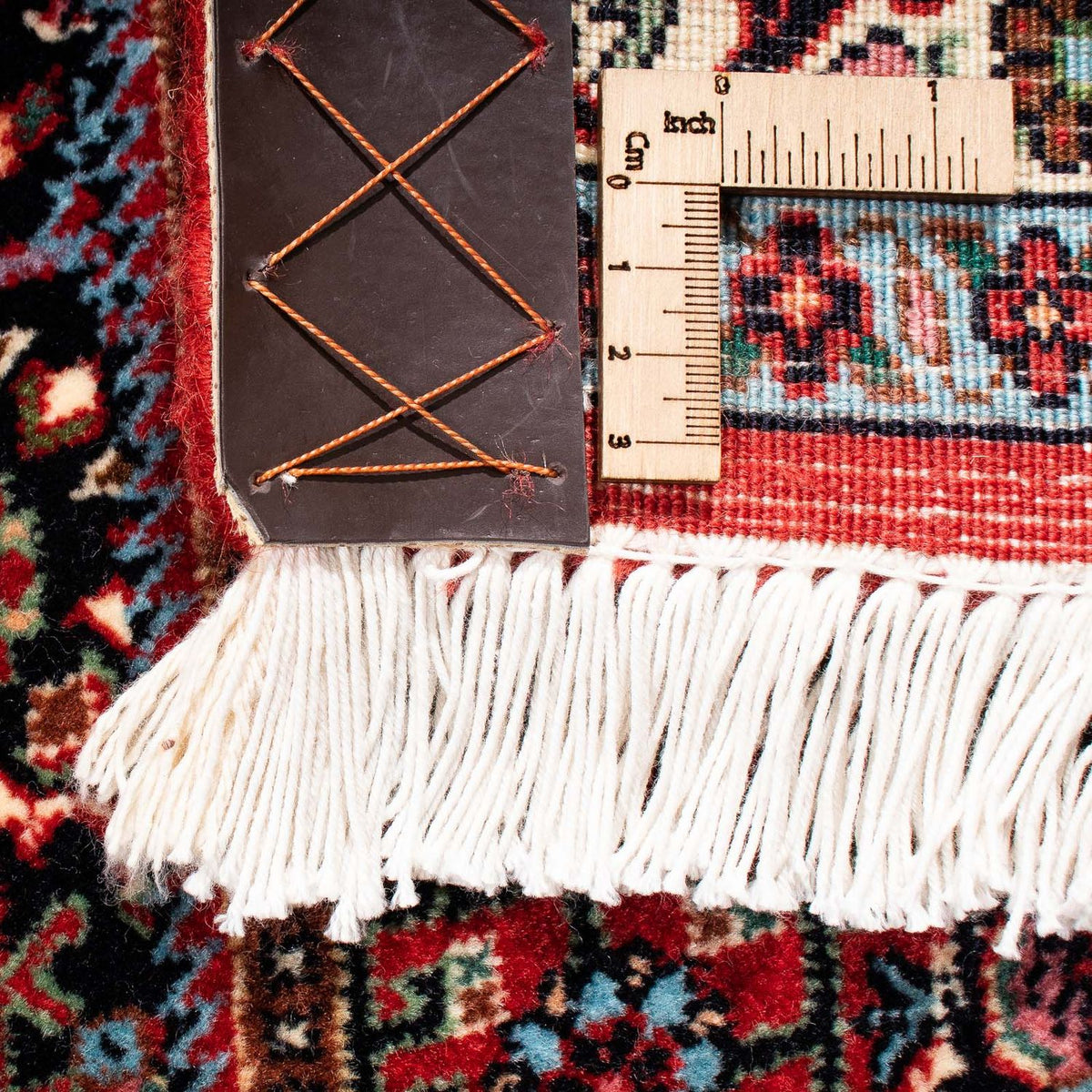 Alfombra persa - Bidjar - 251 x 176 cm - rojo oscuro