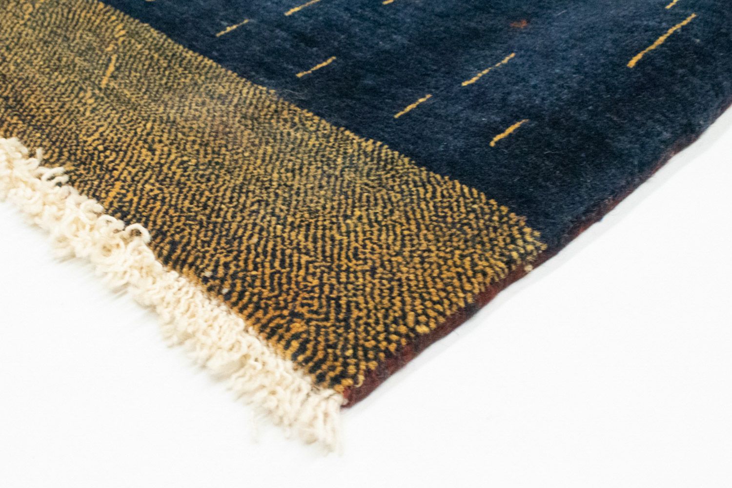 Alfombra Gabbeh - Loribaft Persa - 160 x 116 cm - azul oscuro