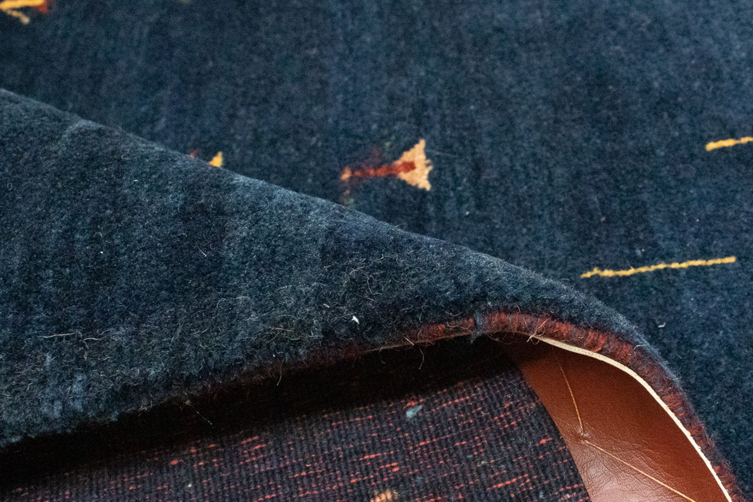 Alfombra Gabbeh - Loribaft Persa - 160 x 116 cm - azul oscuro