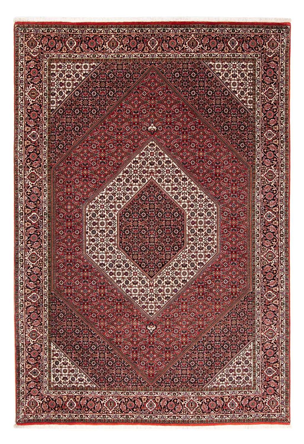 Alfombra persa - Bidjar - 249 x 174 cm - rojo oscuro