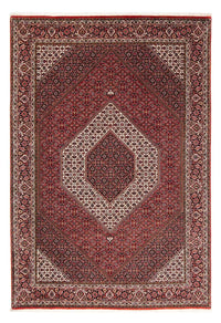 Alfombra persa - Bidjar - 249 x 174 cm - rojo oscuro
