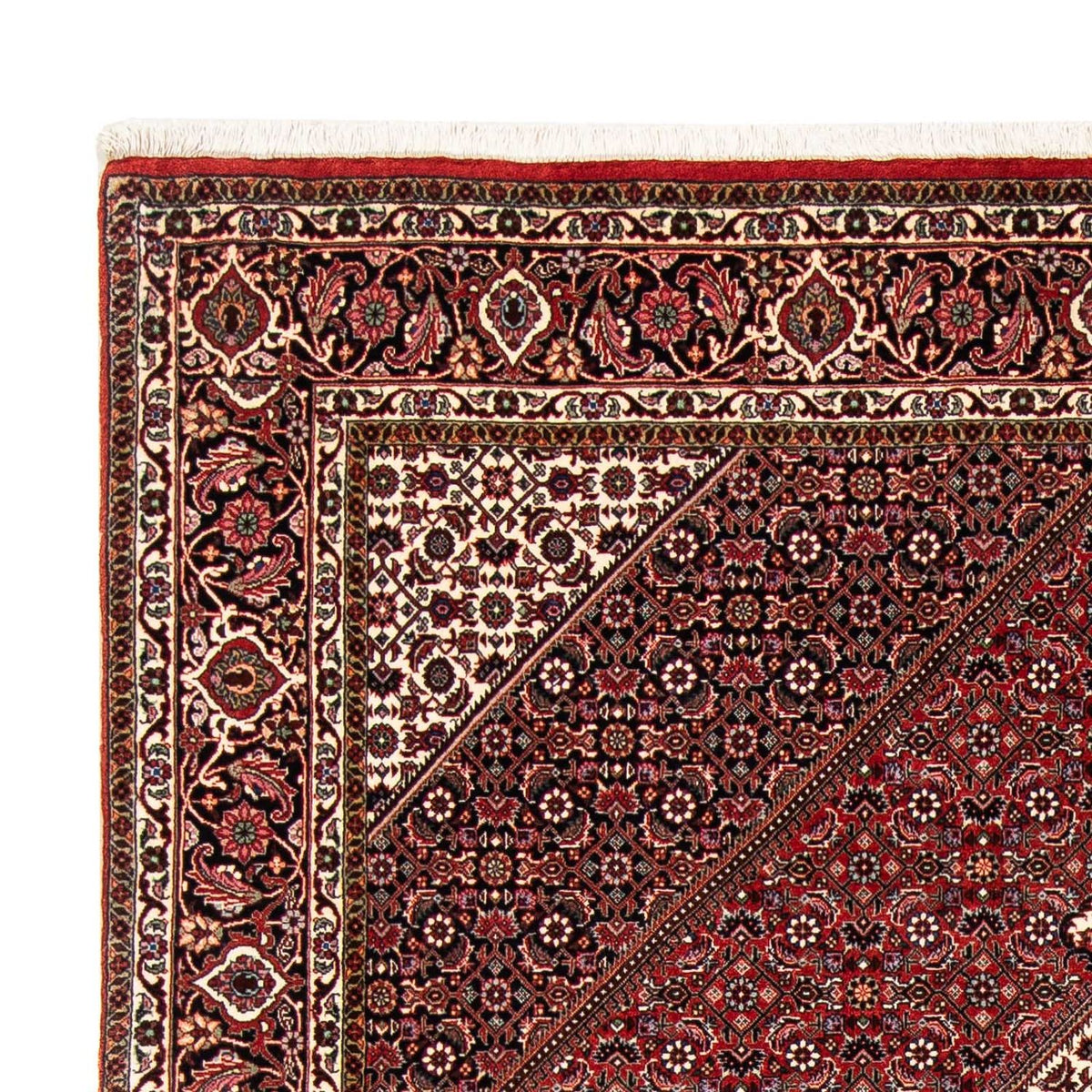 Alfombra persa - Bidjar - 249 x 174 cm - rojo oscuro