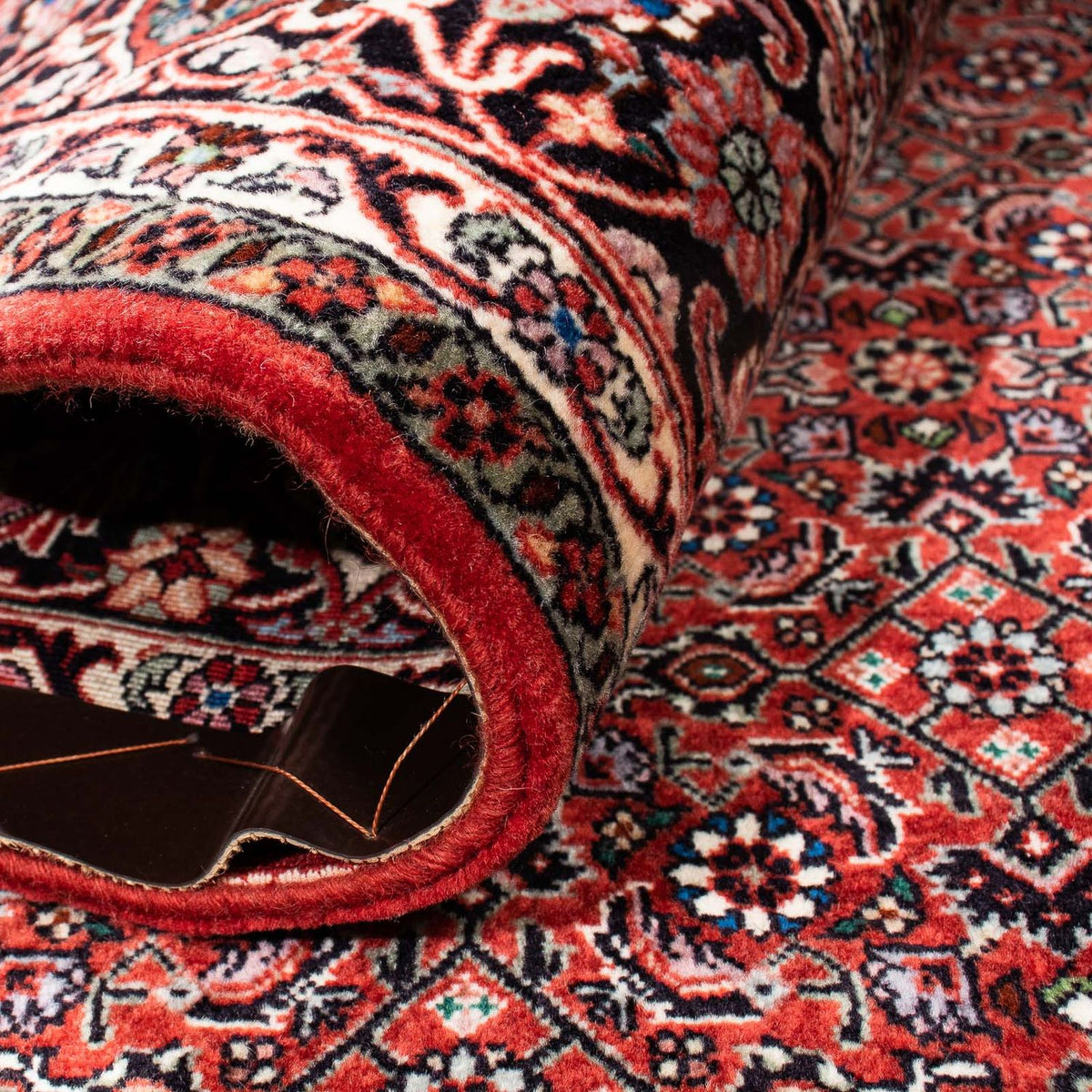 Alfombra persa - Bidjar - 249 x 174 cm - rojo oscuro