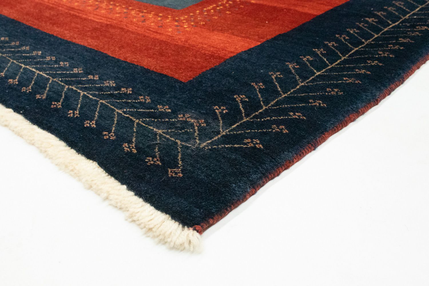 Alfombra Gabbeh - Loribaft Persa - 205 x 128 cm - rojo