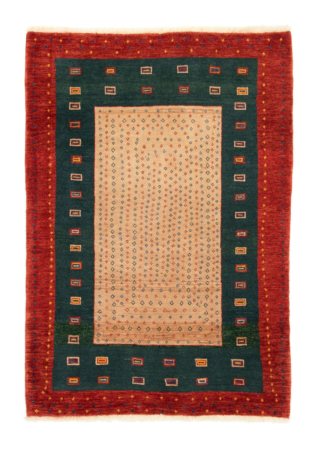 Alfombra Gabbeh - Loribaft Persa - 153 x 103 cm - oro