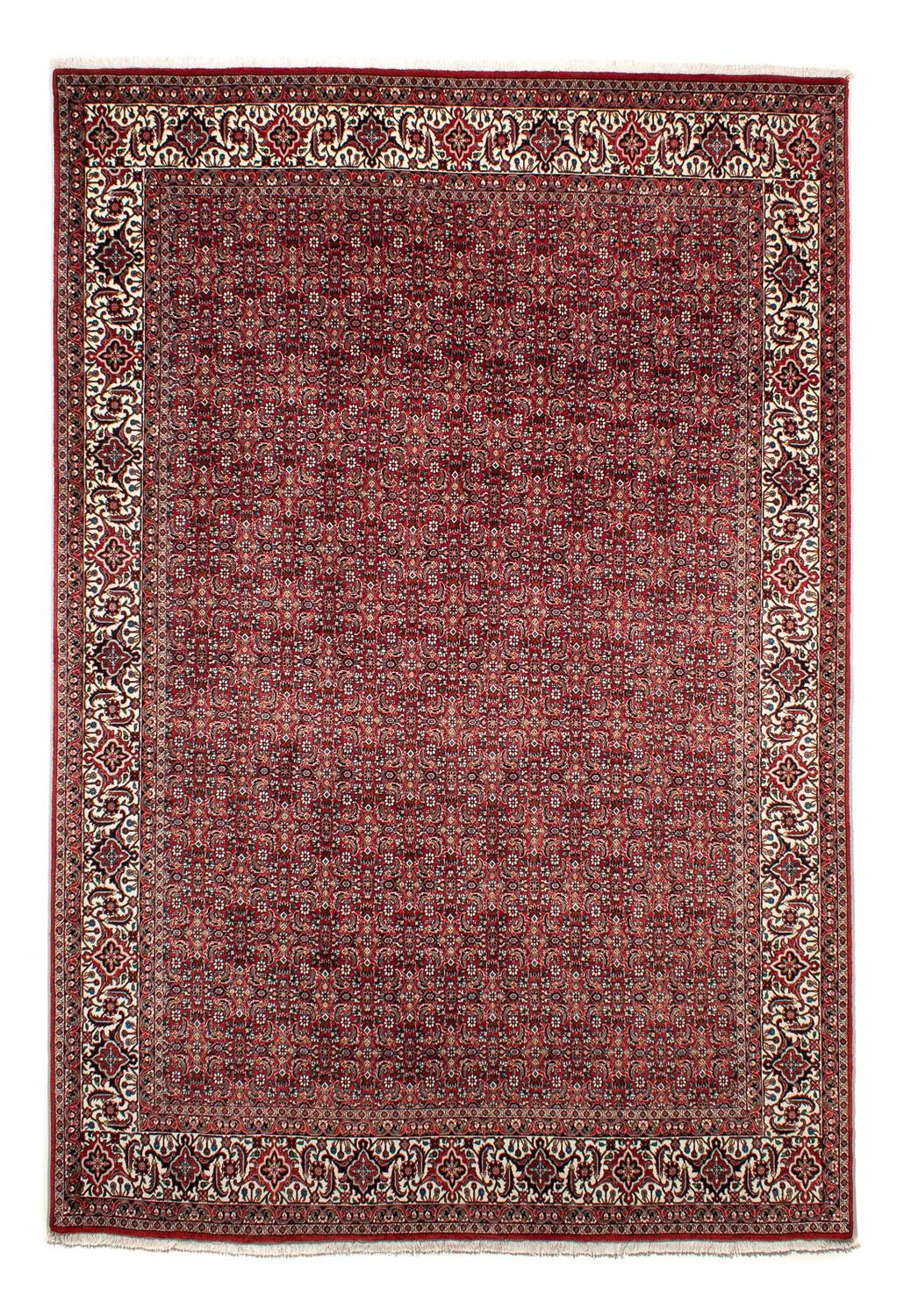 Alfombra persa - Bidjar - 309 x 209 cm - rojo oscuro