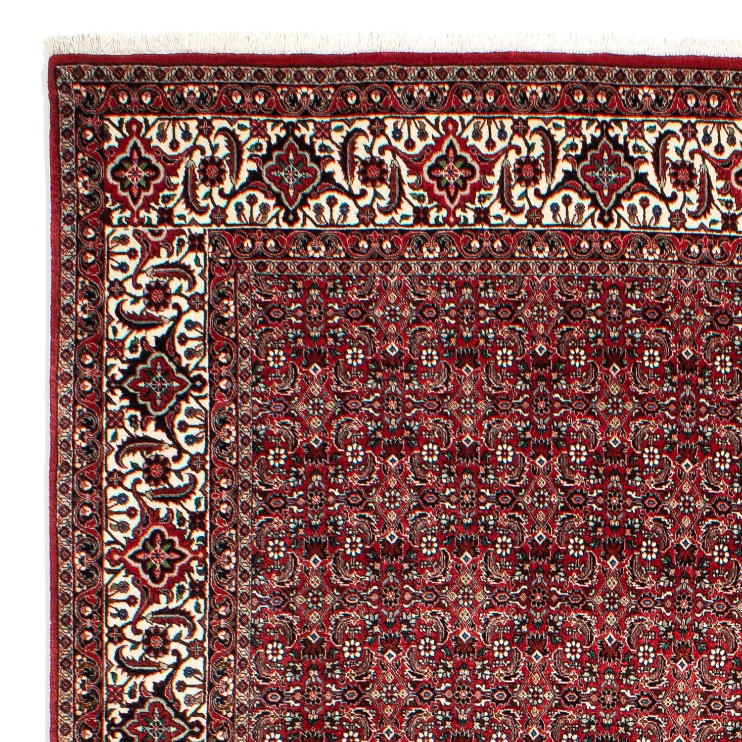 Alfombra persa - Bidjar - 309 x 209 cm - rojo oscuro