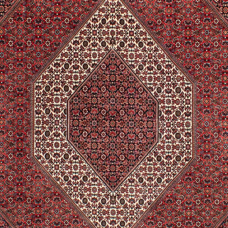 Alfombra persa - Bidjar - 305 x 203 cm - rojo oscuro
