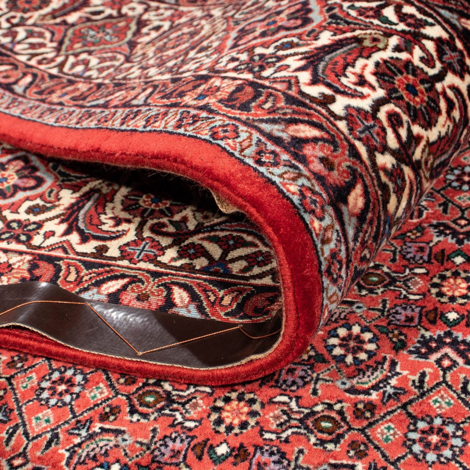 Alfombra persa - Bidjar - 305 x 203 cm - rojo oscuro
