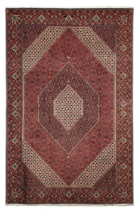 Alfombra persa - Bidjar - 309 x 208 cm - rojo oscuro