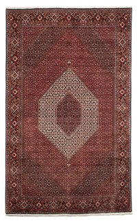 Alfombra persa - Bidjar - 317 x 201 cm - rojo oscuro