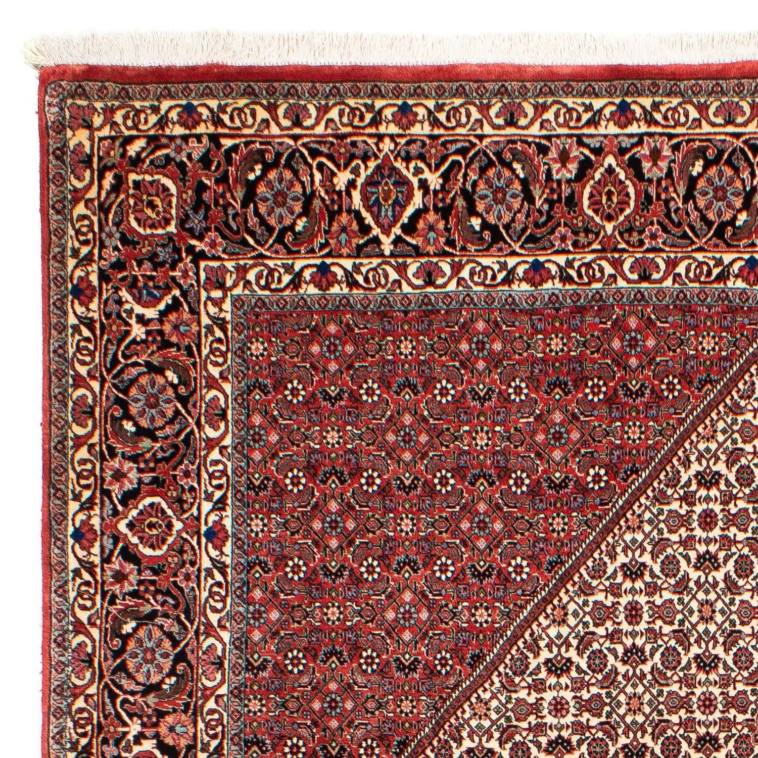 Alfombra persa - Bidjar - 289 x 204 cm - rojo oscuro