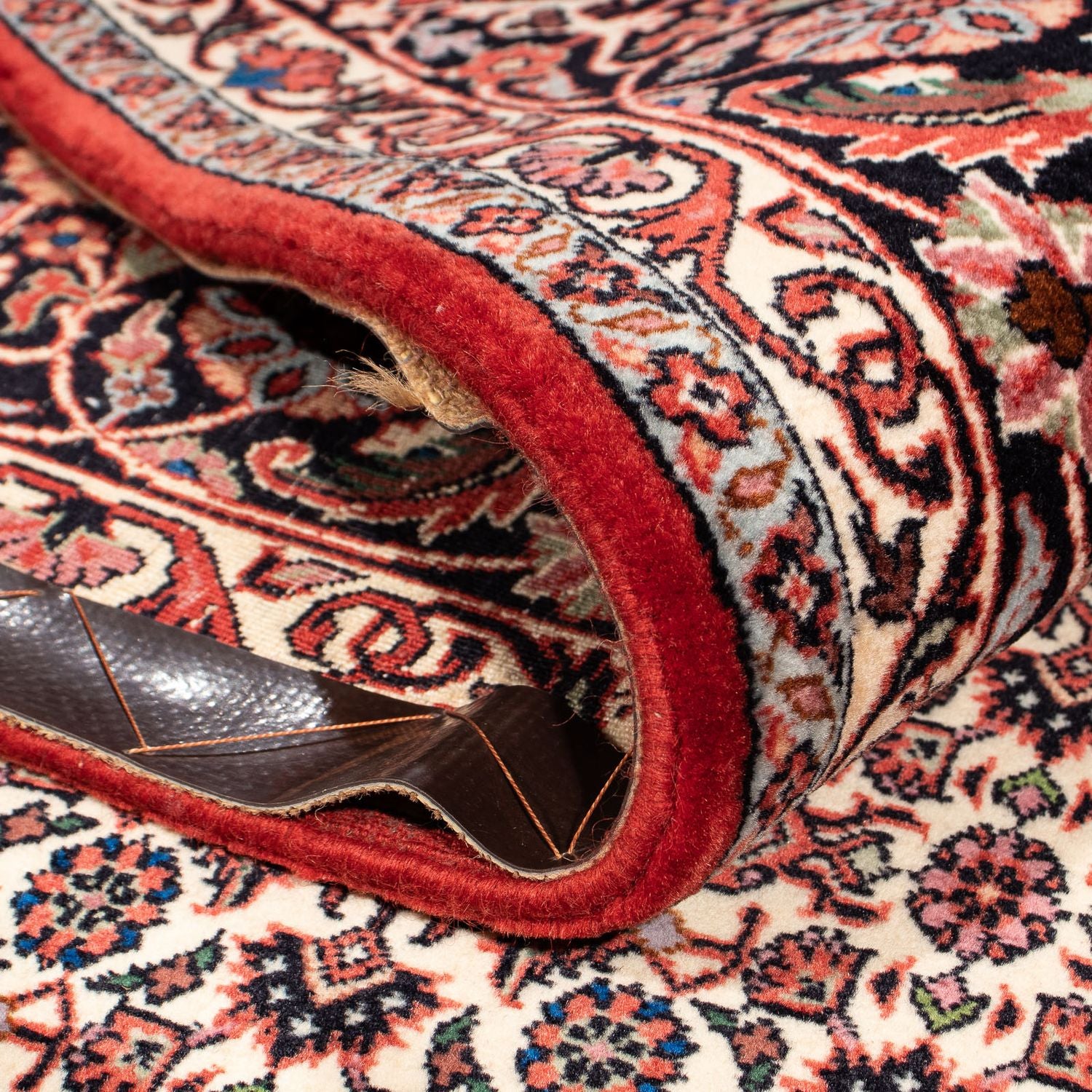 Alfombra persa - Bidjar - 289 x 204 cm - rojo oscuro