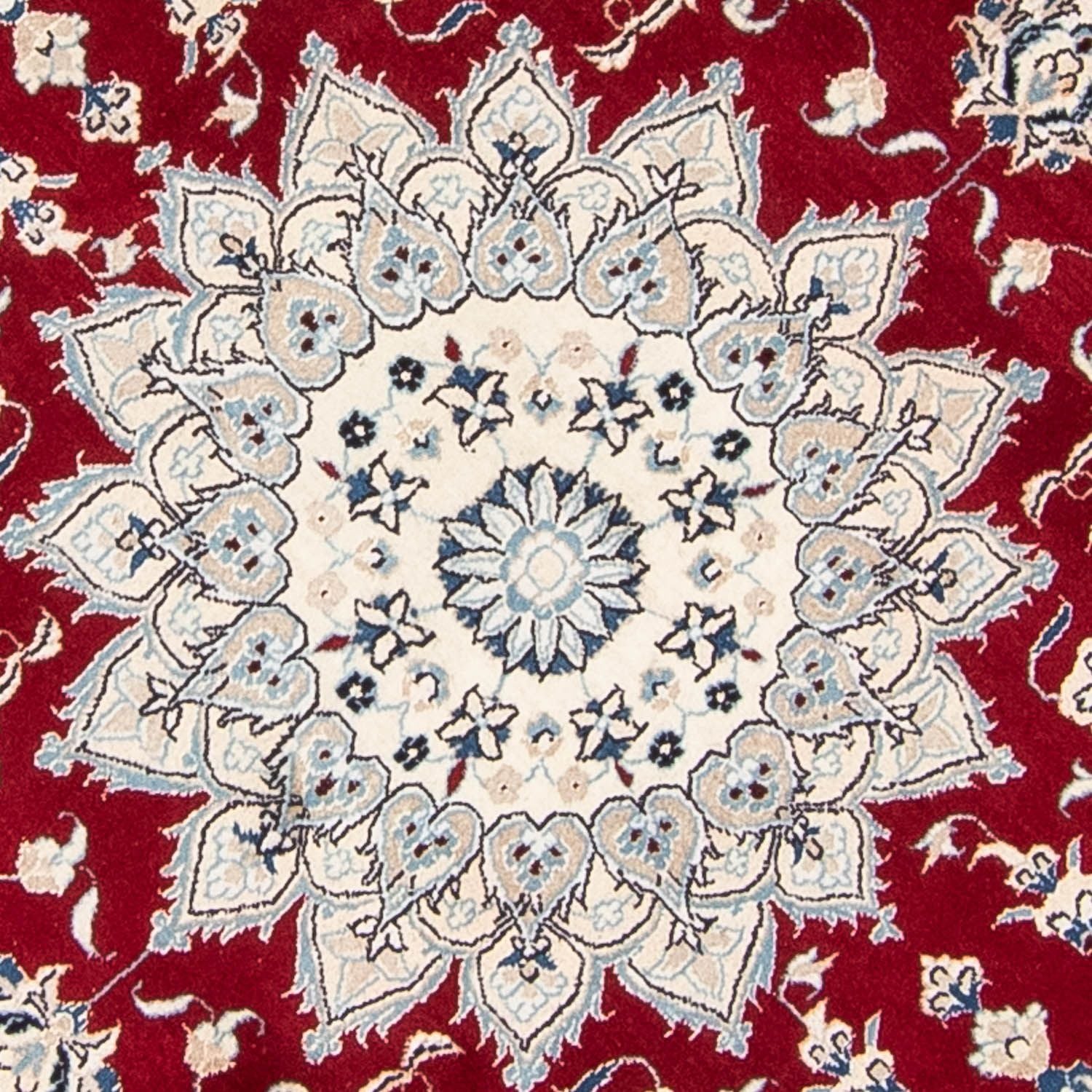 Alfombra persa - Nain redondo  - 245 x 245 cm - rojo oscuro