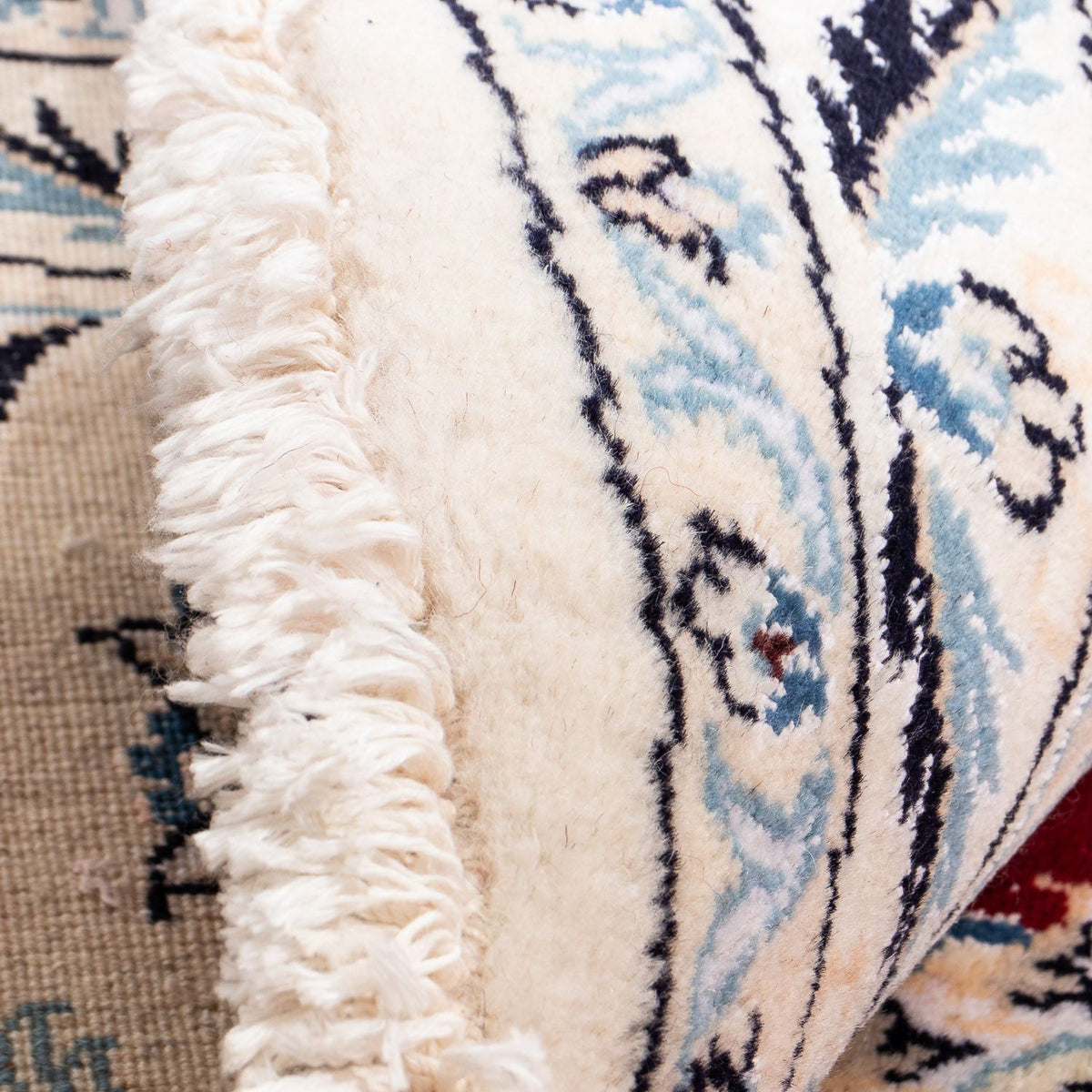 Alfombra persa - Nain redondo  - 253 x 253 cm - rojo oscuro