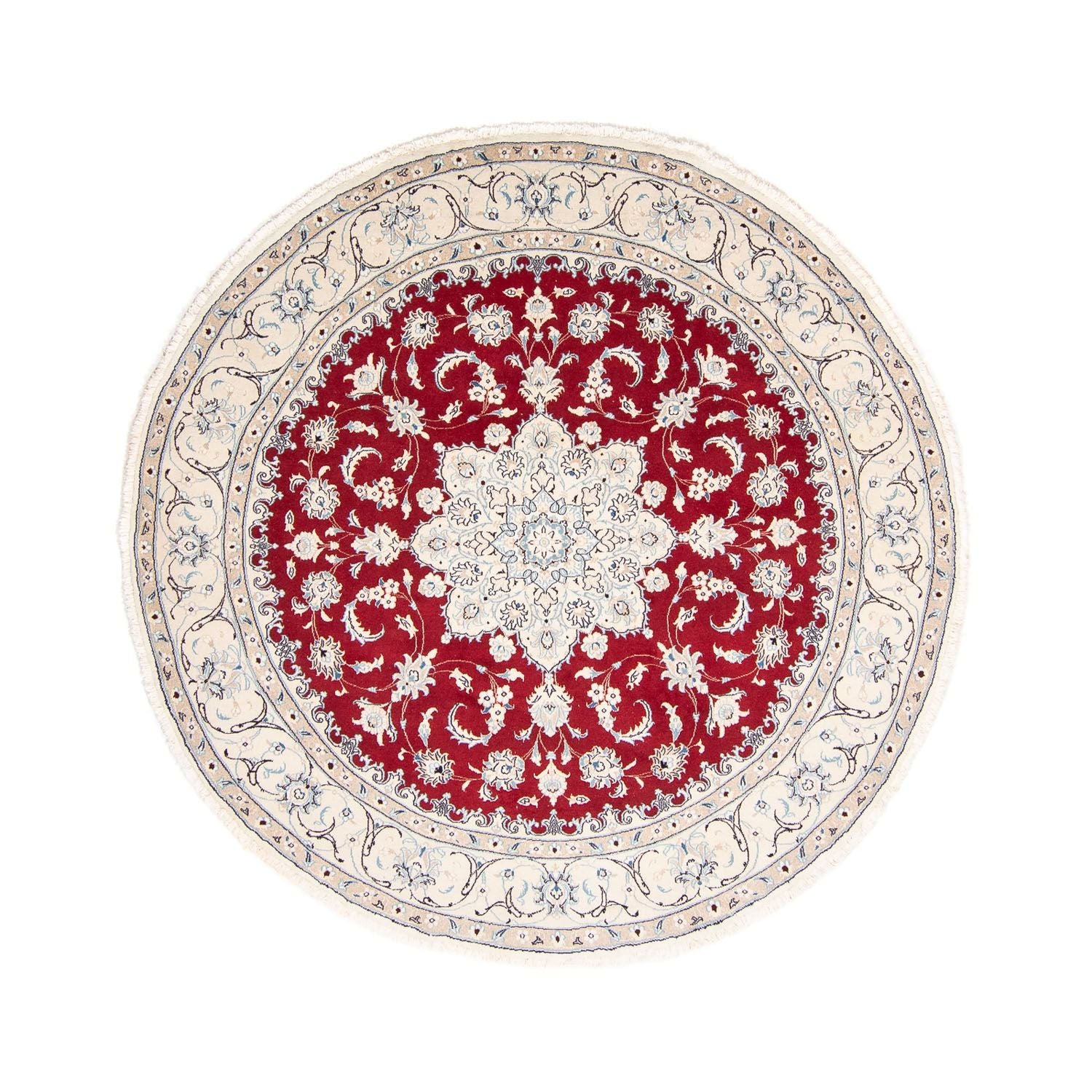 Alfombra persa - Nain redondo  - 250 x 250 cm - rojo