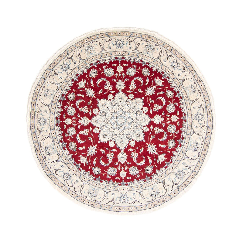 Alfombra persa - Nain redondo  - 250 x 250 cm - rojo
