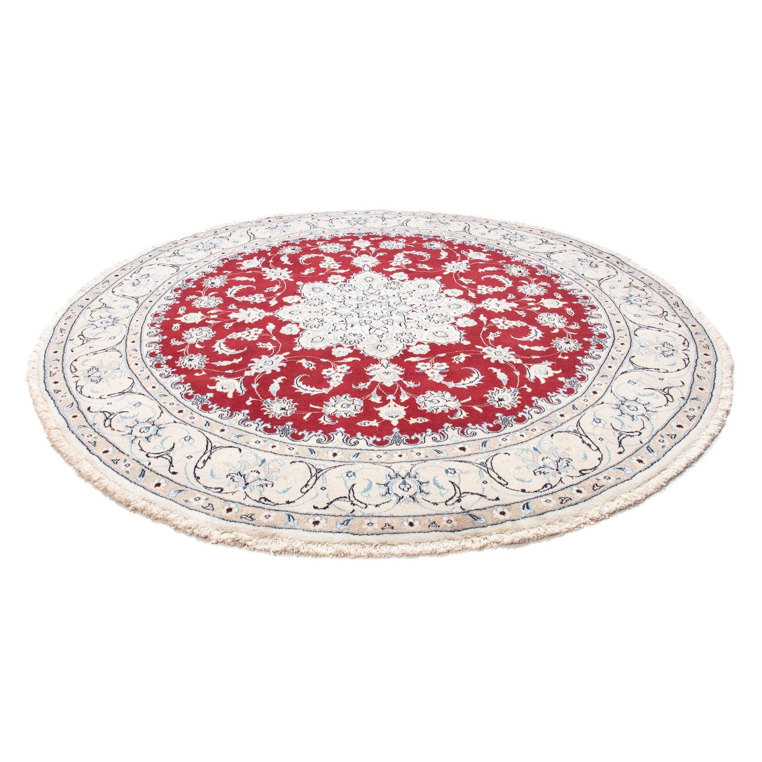 Alfombra persa - Nain redondo  - 250 x 250 cm - rojo