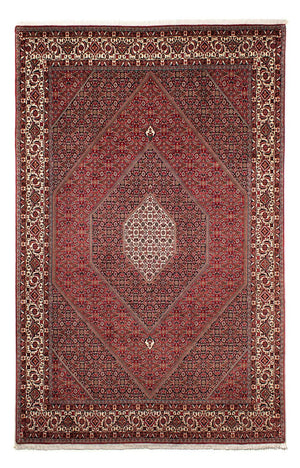 Alfombra persa - Bidjar - 307 x 205 cm - rojo oscuro