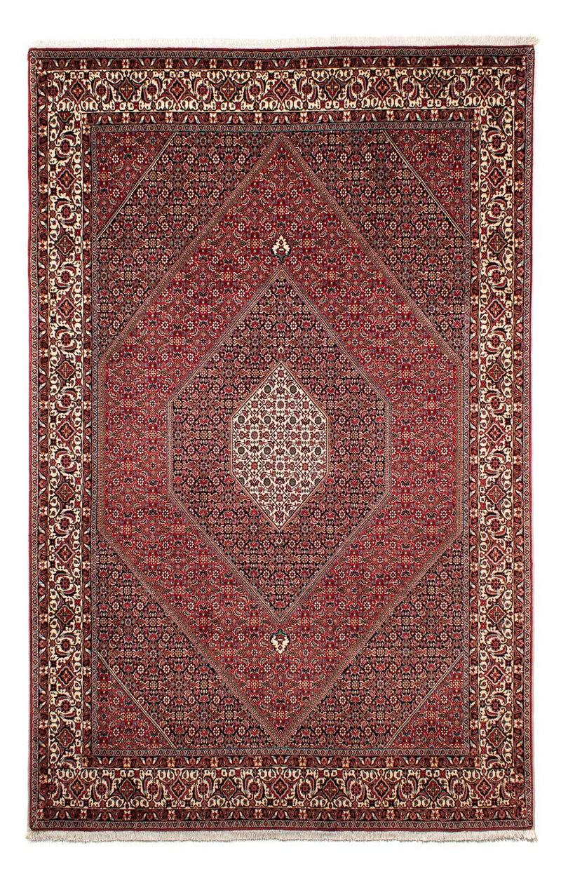 Alfombra persa - Bidjar - 307 x 205 cm - rojo oscuro