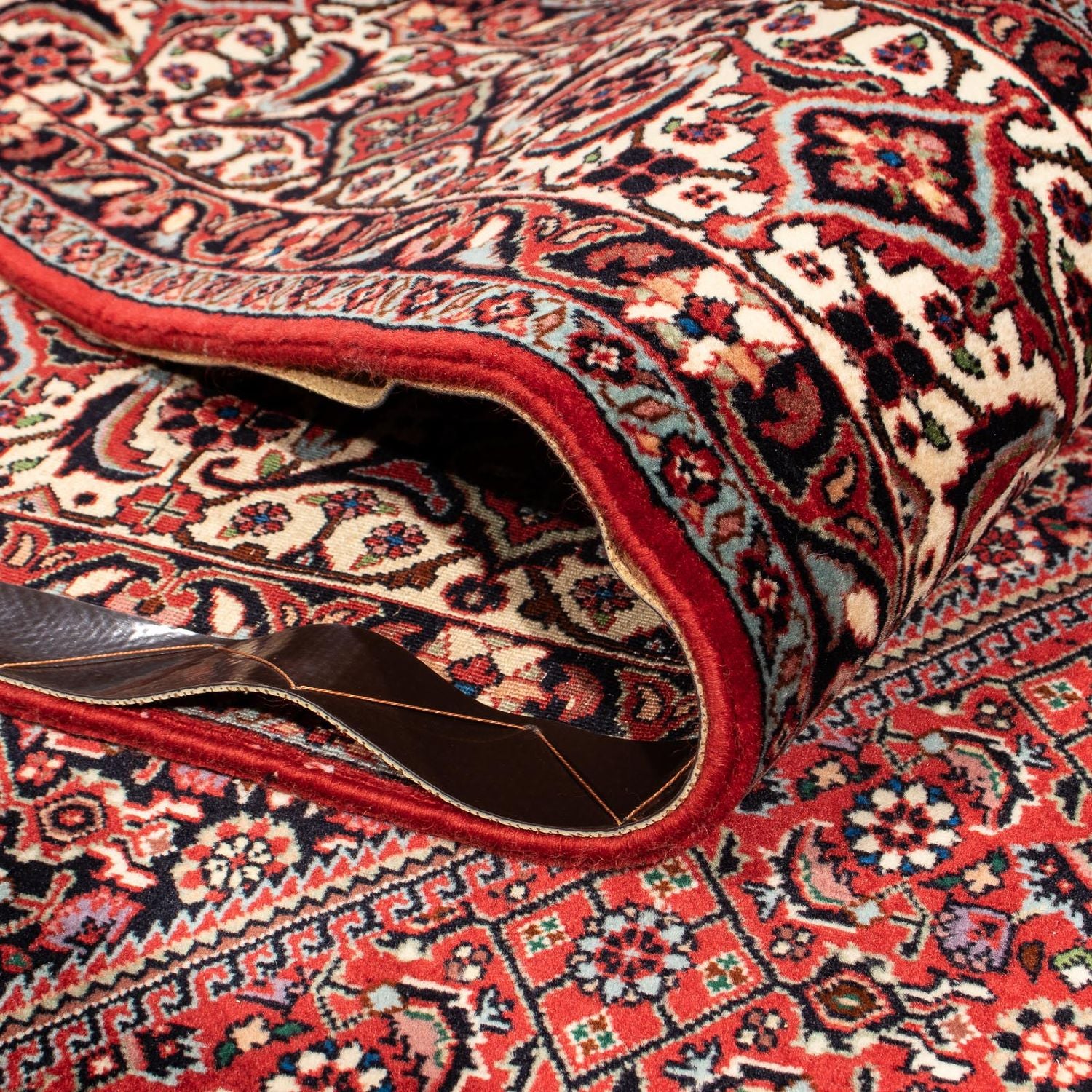 Alfombra persa - Bidjar - 307 x 205 cm - rojo oscuro